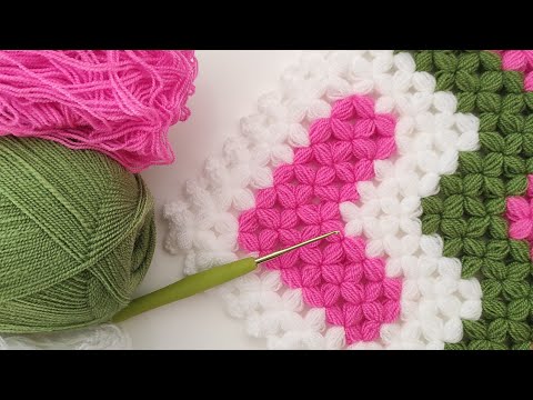 Видео: 💯👌идеальный и бесплатный геометрический узор крючком - простая квадратная салфетка крючком