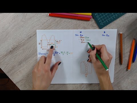 Видео: Кардиган с воротником-шалькой. Как Сделать Расчеты Полочек, Спинки и Рукавов | Урок 2