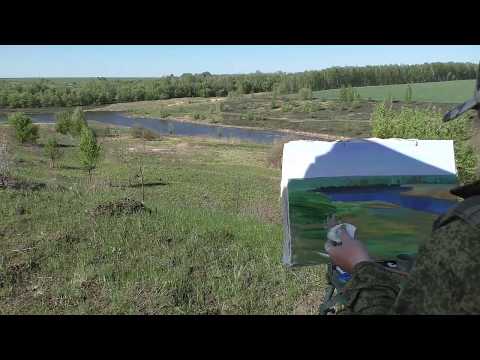 Видео: Пленэр весной. Художник Дмитрий Ревякин.