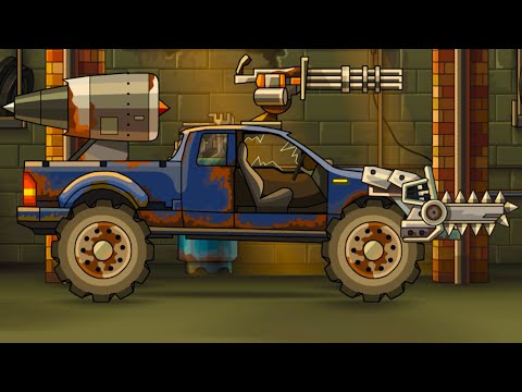 Видео: Джип Earn to Die #4 Кид проверяет на прочность тачку на Машинки Кида