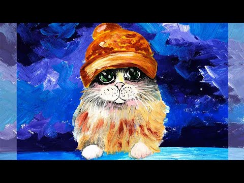 Видео: Как нарисовать кота. Рисуем необычного кота. Правополушарное рисование.
