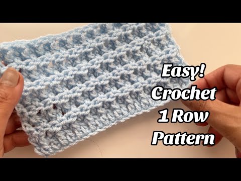 Видео: УЗОР ДЛЯ ВЯЗАНИЯ КРЮЧКОМ / 1 РЯД - Простое пошаговое руководство по вязанию одеял и другие термин...