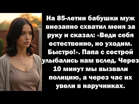 Видео: На 85-летии бабушки муж вдруг шепнул: «Уходим!» — через час отца с сестрой увели в наручниках...