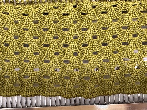 Видео: Ажур 3 на двух фонтурах Silver Reed