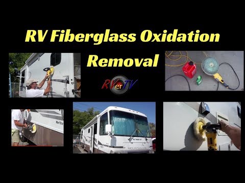 Видео: Удаление окисления со стеклопластика... Детейлинг автодома... Буфер DeWalt... Шерстяные полировал...