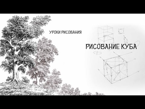 Видео: Рисование куба