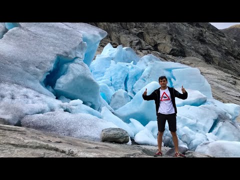 Видео: Норвегия, Ледник Nigardsbreen
