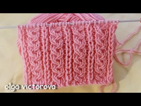 Видео: Изящные рельефные косички 726 Узоры спицами