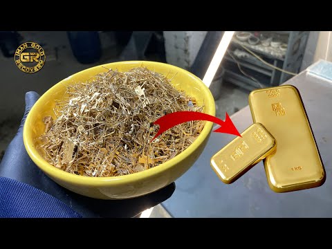 Видео: Извлечение золота из 700 грамм электронных пинов | Извлечение золота из компьютерных контактов |