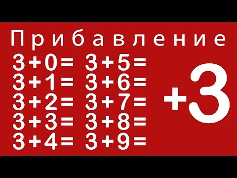 Видео: Учимся прибавлять цифру 3. Урок 1. Учимся считать.