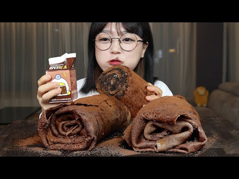 Видео: Шоколадный рулет в форме полотенца🍫| Mukbang Asmr