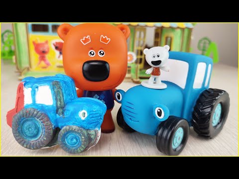 Видео: Синий Трактор и Братик Тучки! Кеша помог найти чёрный цвет! Ми-ми-мишки мультики для детей