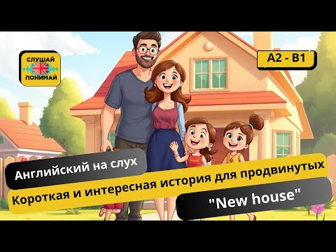 Видео: Короткая и интересная история  :"New house" (B1)🎧Английский на слух