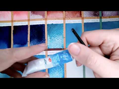 Видео: Обзор-сравнение красок Daniel Smith часть  4 (Manganese Blue Hue)