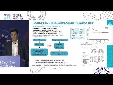 Видео: Место эскалации терапии в лечение герминогенных опухолей неблагопрятного прогноза