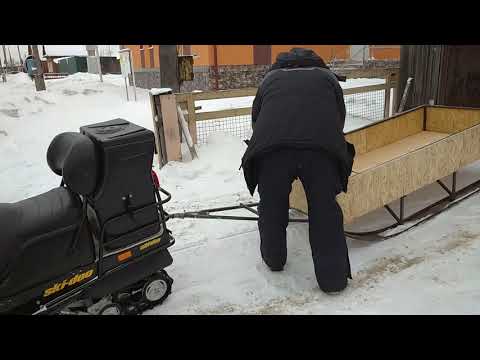 Видео: сани для снегохода