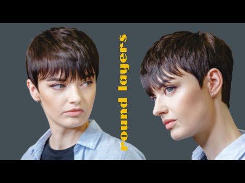 Видео: Круглые слои/Короткая женская стрижка