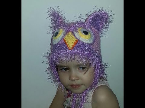 Видео: Вязаная шапка-сова (Crochet. Baby hat)