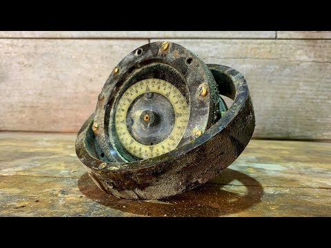 Видео: Реставрация и ремонт старого немецкого компаса. Самая красивая подставка для компаса.