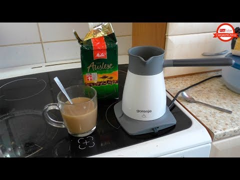 Видео: Электрическая Турка Кофеварка Gorenje TCM300W из Aliexpress