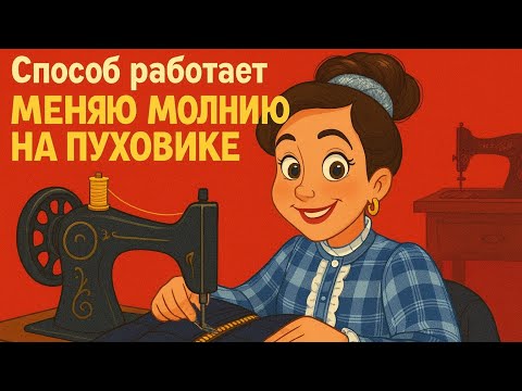 Видео: Как я меняю тракторную молнию на пуховике с ветрозащитным клапаном| Секрет для каждой хозяйки.