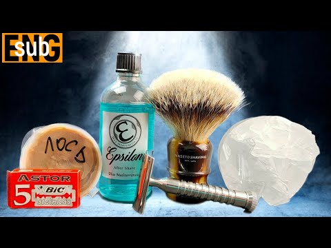 Видео: RazoRock Mamba Safety Razor, Maseto shaving brush & Epsilon Blue Mediterranean | Бритье с HomeLike