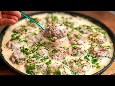 Видео: Вкуснятина из ФАРША на обед или ужин! ОЧЕНЬ вкусные тефтели в сливочном соусе!