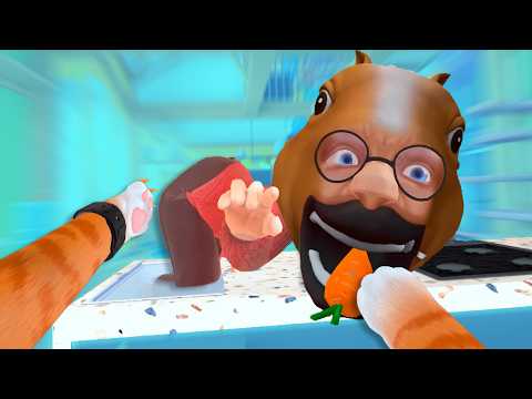 Видео: [Кот VR] Бабушка-монстр против гениального кота - I Am Cat VR