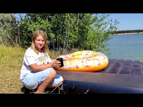Видео: Насос для накачивания и сдувания матрасов, плавательных кругов, раздувания мангала и т.д.
