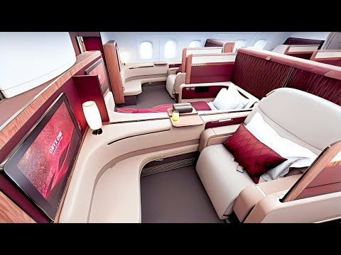 Видео: Qatar Airways A380 Первый класс из Лондона в Доху | Обзор полета и зала ожидания