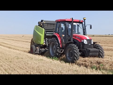 Видео: Прямий ефір. Тюковка соломи пшениці. YTO-804 з Claas Variant 365 RC