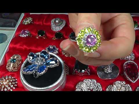 Видео: Бижутерия с Aliexpress / часть 6 / кольца в форме цветка 36