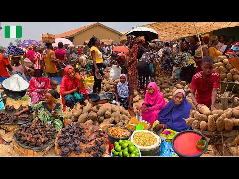 Видео: День сельского африканского рынка в Какури, Нигерия 🇳🇬 Западная Африка