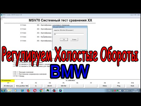 Видео: Вибрация на холостых оборотах БМВ регулируем обороты холостой ход в INPA