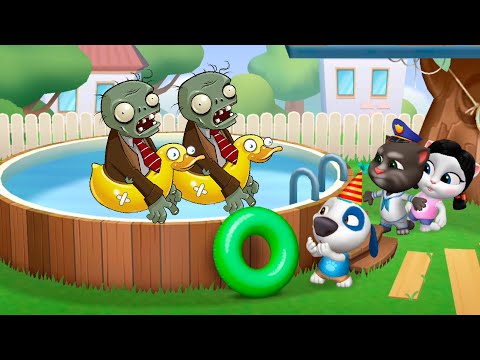 Видео: 🧟ЗОМБИ в БАССЕЙНЕ🧠  МОЙ ГОВОРЯЩИЙ кот ТОМ и друзья  Страшный сон котика #Том