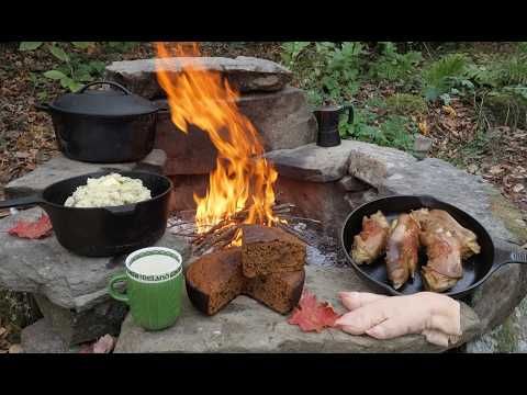 Видео: Традиционный ирландский праздник Самайн у костра 🎃 Свиные ножки, хлеб Barmbrack Harvest и колканнон