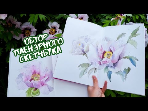 Видео: ОБЗОР СКЕТЧБУКА Maxgoodz: рисовала цветы и пионы на пленэре | sketchbook tour 2022
