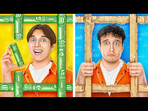 Видео: Богатая vs Бедная тюрьма Челлендж от Multi DO Challenge