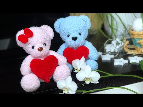 Видео: Мишка с сердцем ко дню Святого Валентина. Мастер-класс. Часть 1