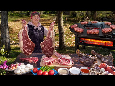 Видео: Легендарное барбекю на природе: самые вкусные стейки на свете!