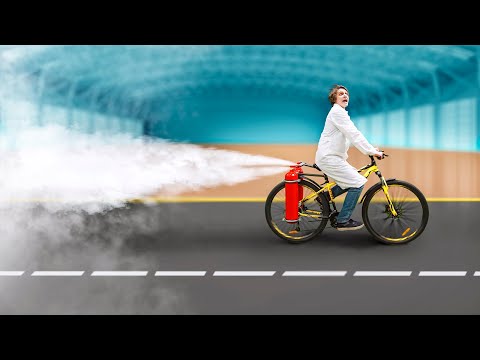 Видео: Ускорят ли огнетушители велосипед?