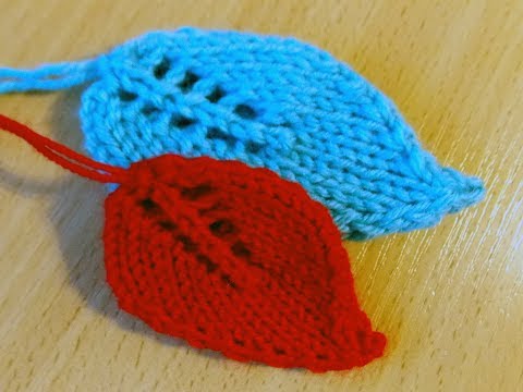 Видео: Листочки спицами