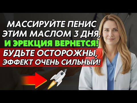 Видео: Пожилым Мужчинам: Втирайте ЭТО масло, чтобы вернуть эрекцию. Врачи молчат об этом