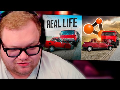 Видео: Аварии на реальных событиях в BeamNG.Drive #65 | РЕАКЦИЯ T2X2