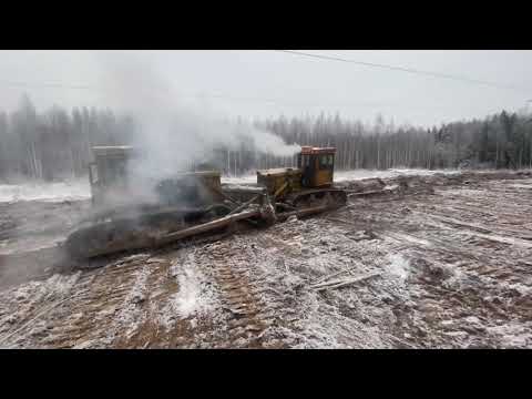 Видео: Т 170 заводим с толкача,на холодную,топливная забита..