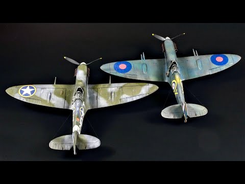 Видео: Supermarine Spitfire Mk.V (x2) — American Spitfire Aces — ПОЛНАЯ СЕРИЯ СБОРОК [1/48] — Эпизод №1