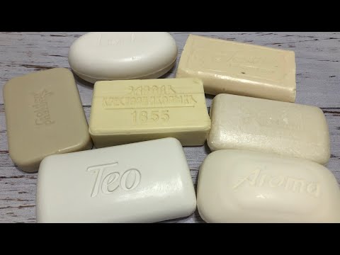 Видео: ASMR Soap/ cutting dry white soap/ резка белого сухого мыла