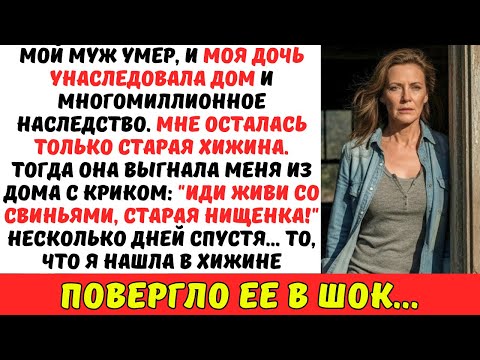 Видео: Мой муж оставил дочери ВСЕ НАСЛЕДСТВО, а мне — РАЗВАЛЮХУ. Но она не знала, что я найду В ТОЙ ХИЖИНЕ