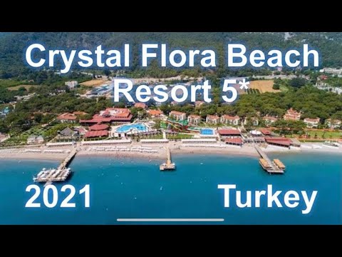 Видео: Crystal Flora Beach Resort 5*, 2021, Кемер, Бельдиби, Турция, обзор, (кристал флора бич резорт)