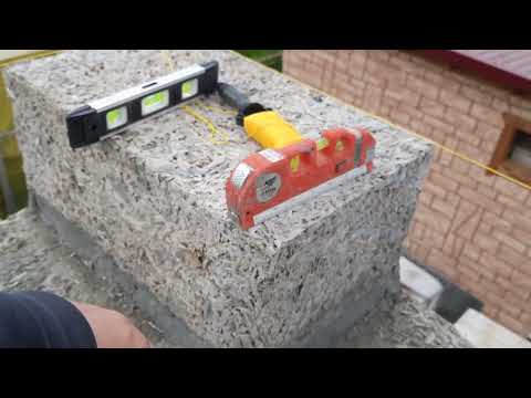 Видео: Подготовка к кладке блока и начало кладки первый ряд